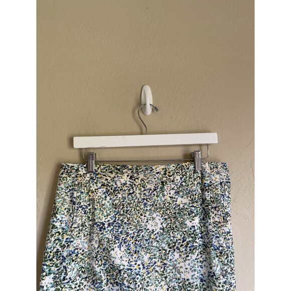 J. Crew Y2K White Floral Mini Skirt Cotton Blend Size 8 - Picture 3 of 9